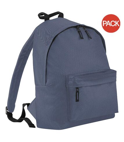 Lot de 2  Sac à dos 18 litres taille unique bleu-gris Bagbase