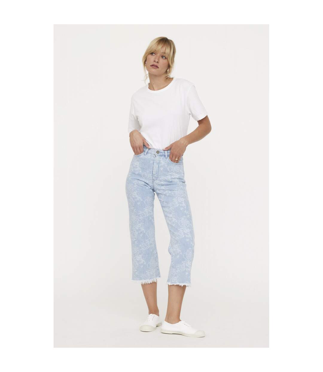 Jean coton flare cropped JOOPY-4