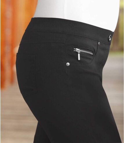 Women’s Black Ultra-Comfortable Stretch Trousers