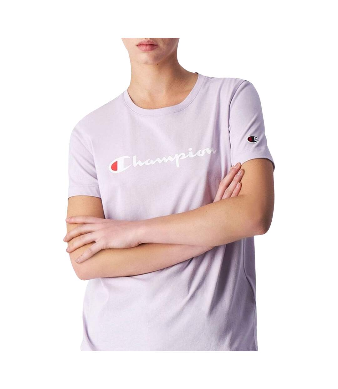 T-shirt Manches Courtes Femme Violet Clair Champion-1