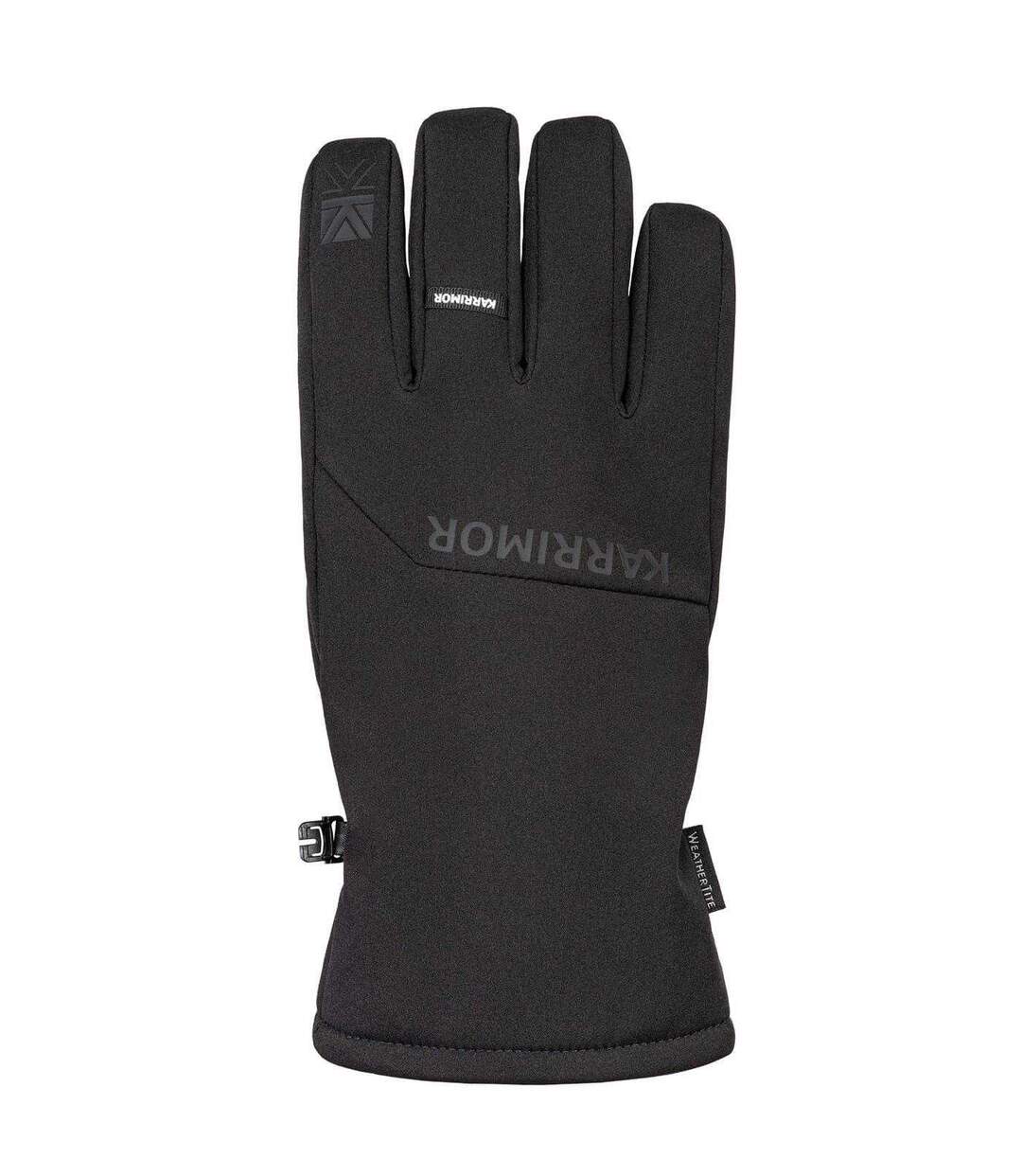 Mens Waterproof Logo Gloves Black Karrimor-1