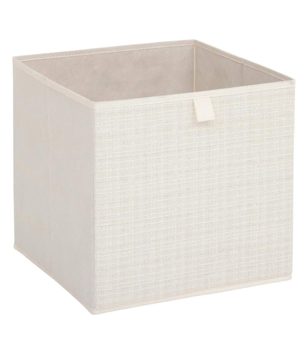 Boîte de Rangement Imprimé Tweed 31x31cm Beige-1