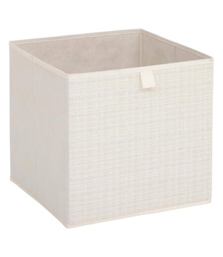 Boîte de Rangement Imprimé Tweed 31x31cm Beige