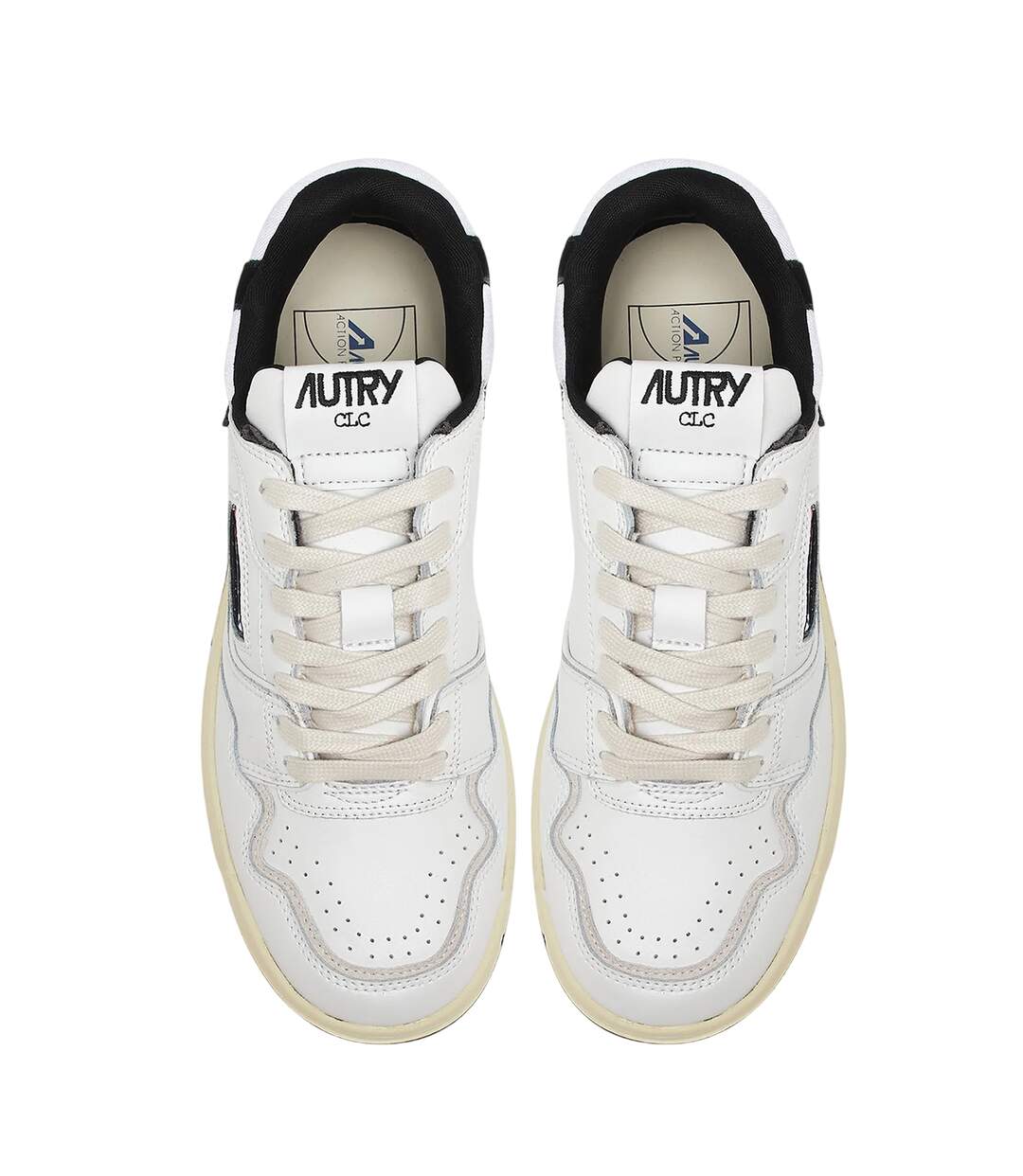 Mens Medalist Leather Trainers White Black Autry-3