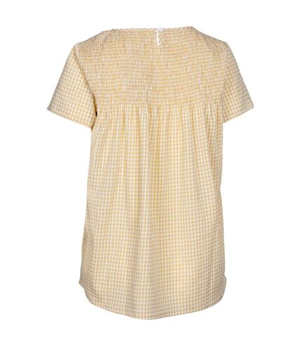 Trespass Womens/Ladies Candice Gingham Smock Top (Pale Maize) - UTTP6300