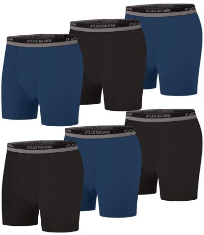 Pack of 6 Men's Boxer Shorts - Navy Black