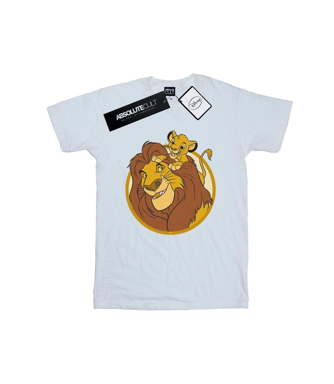 Disney Womens/Ladies The Lion King Mufasa And Simba Cotton Boyfriend T-Shirt (Blanc) - UTBI29142-1