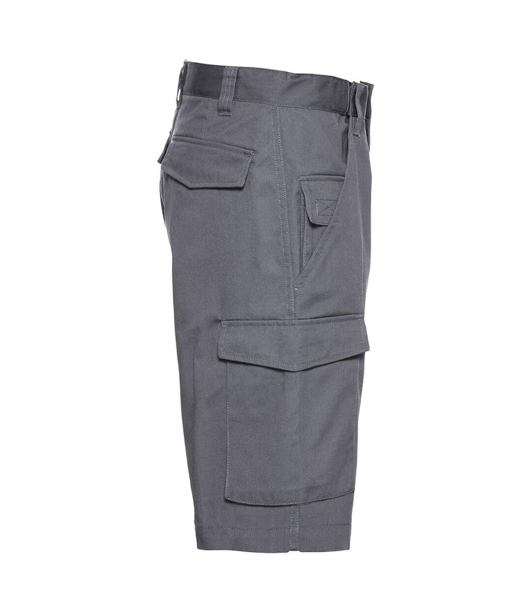 Short Travail Adulte Gris Foncé Uni Russell Collection-3