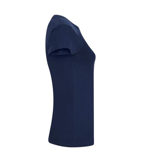 Womens/ladies T-shirt Navy Casual Classic