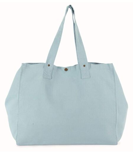 Sac shopping en coton délavé - KI3208 - bleu dream