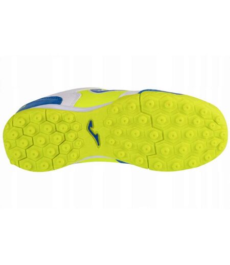 Childrens/kids Top Flex Football Boots White Green Blue Joma