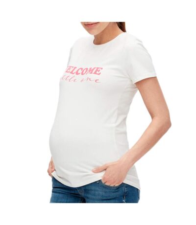 T-shirt Blanc Femme Mamalicious Welcome - L