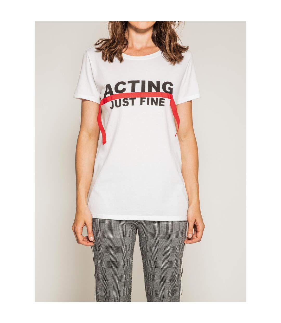 T-shirt col rond message FRIZ - Dona X Lisa-3