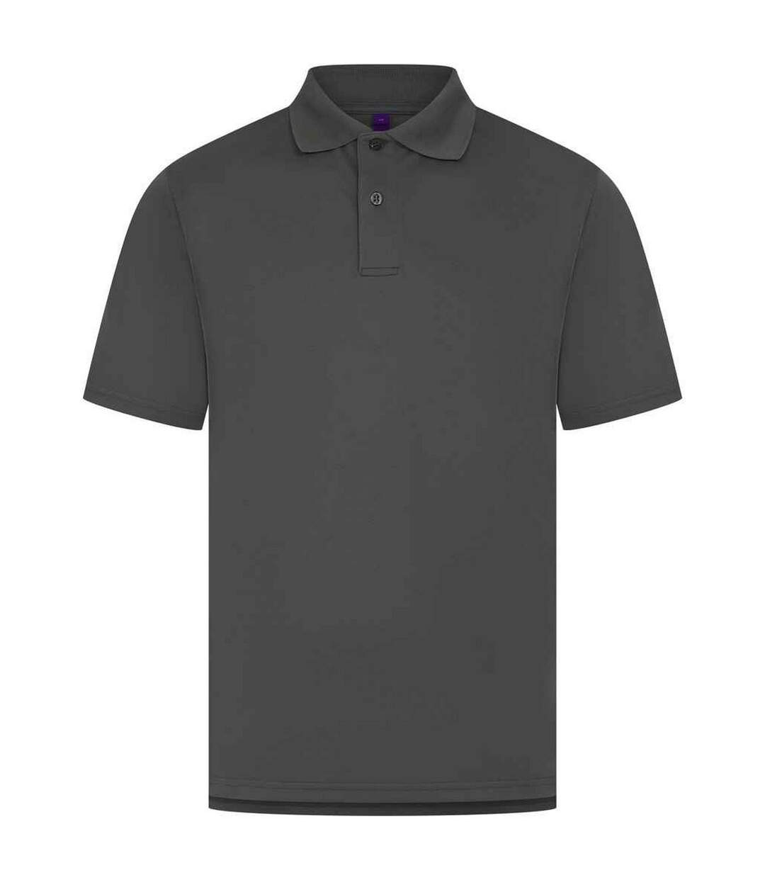 Mens pique polo shirt charcoal Henbury