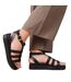 Womens/ladies dubai platform extra wide gladiator sandals black Where´s That From