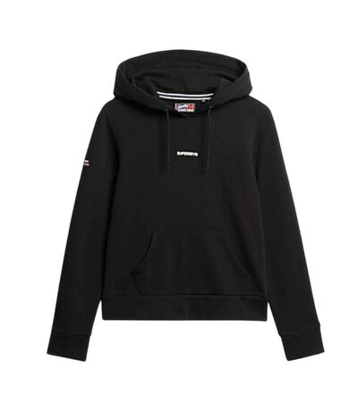 Sweat à capuche noir femme superdry plain hood - l
