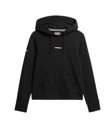 Sweat à capuche noir femme superdry plain hood - l