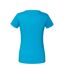 Womens/ladies Premium Ringspun Cotton Lady Fit T-shirt Azure Blue Fruit Of The Loom-2
