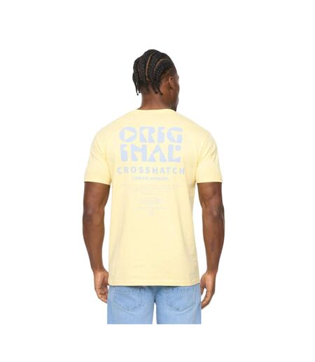 T-shirt Wellmoores Homme Jaune Crosshatch