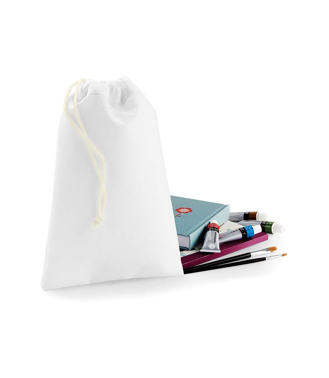 Sac avec cordon de serrage s blanc Bagbase-3