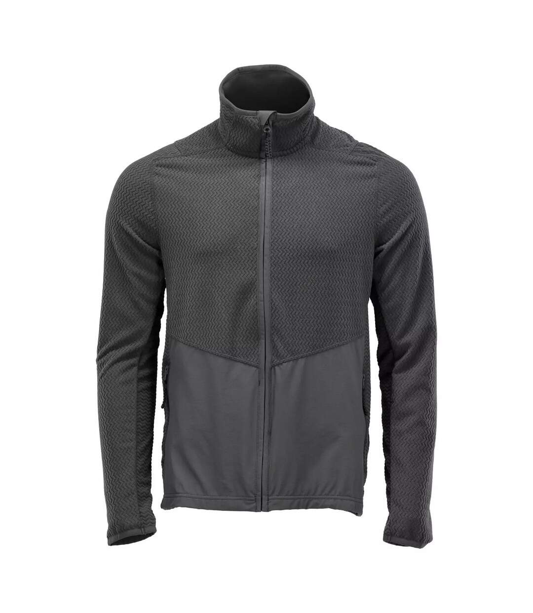 Mens Customised Patterned Fleece Jacket Stone Grey Mascot-1