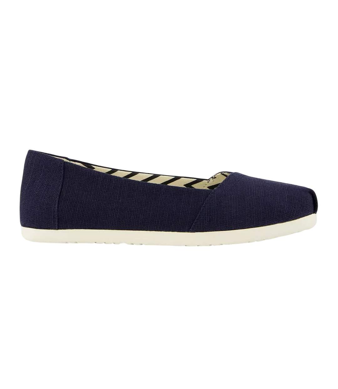 Womens/ladies Alpargata Ballet Flats Navy Toms-1