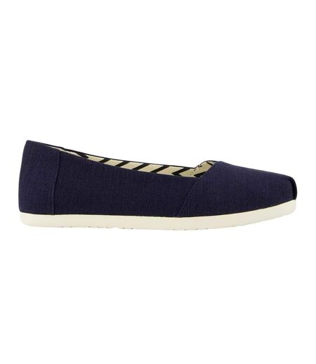 Womens/ladies Alpargata Ballet Flats Navy Toms