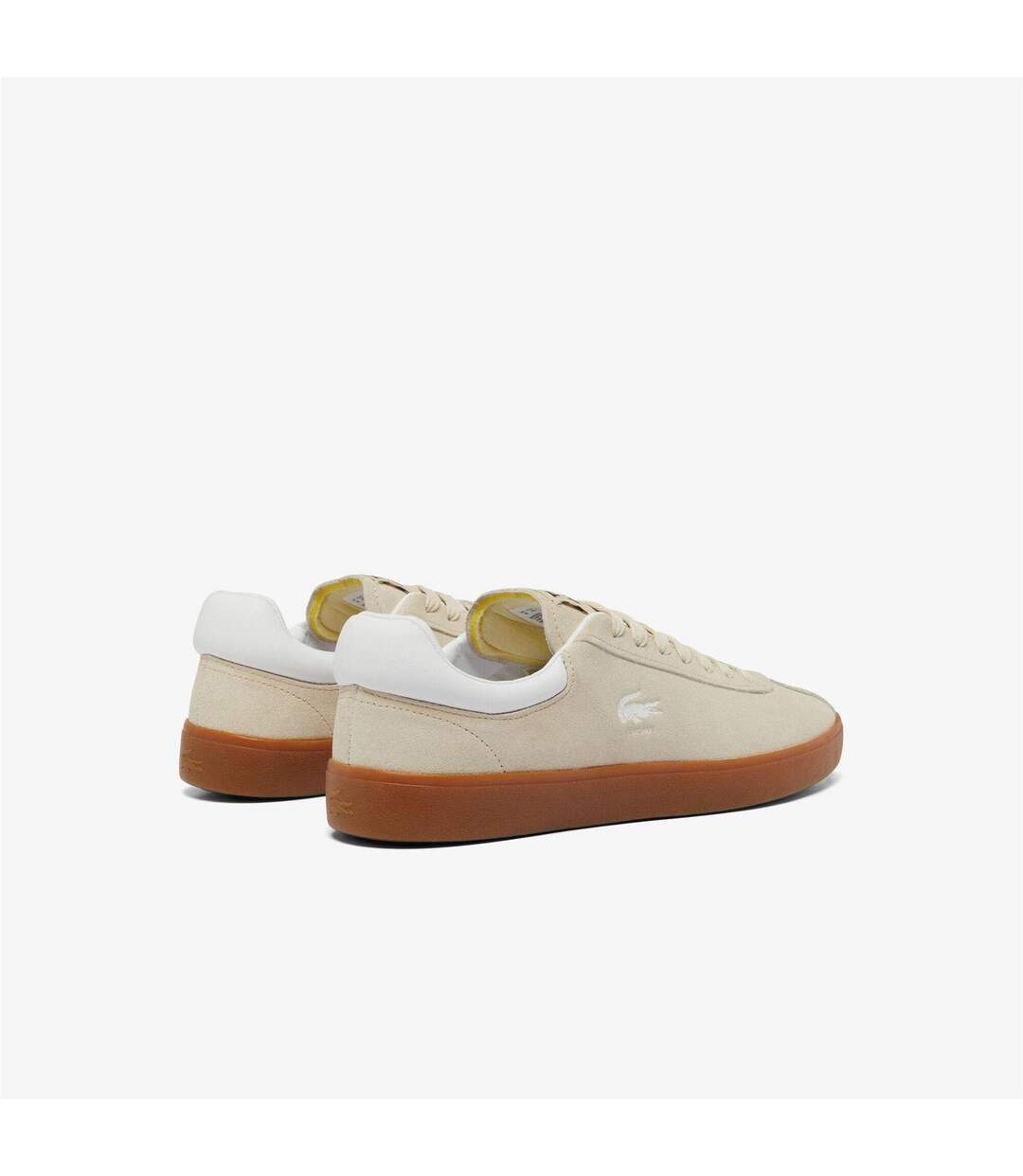 Baskets Baseshot Homme Blanc Cassé Marron Pâle Lacoste-3