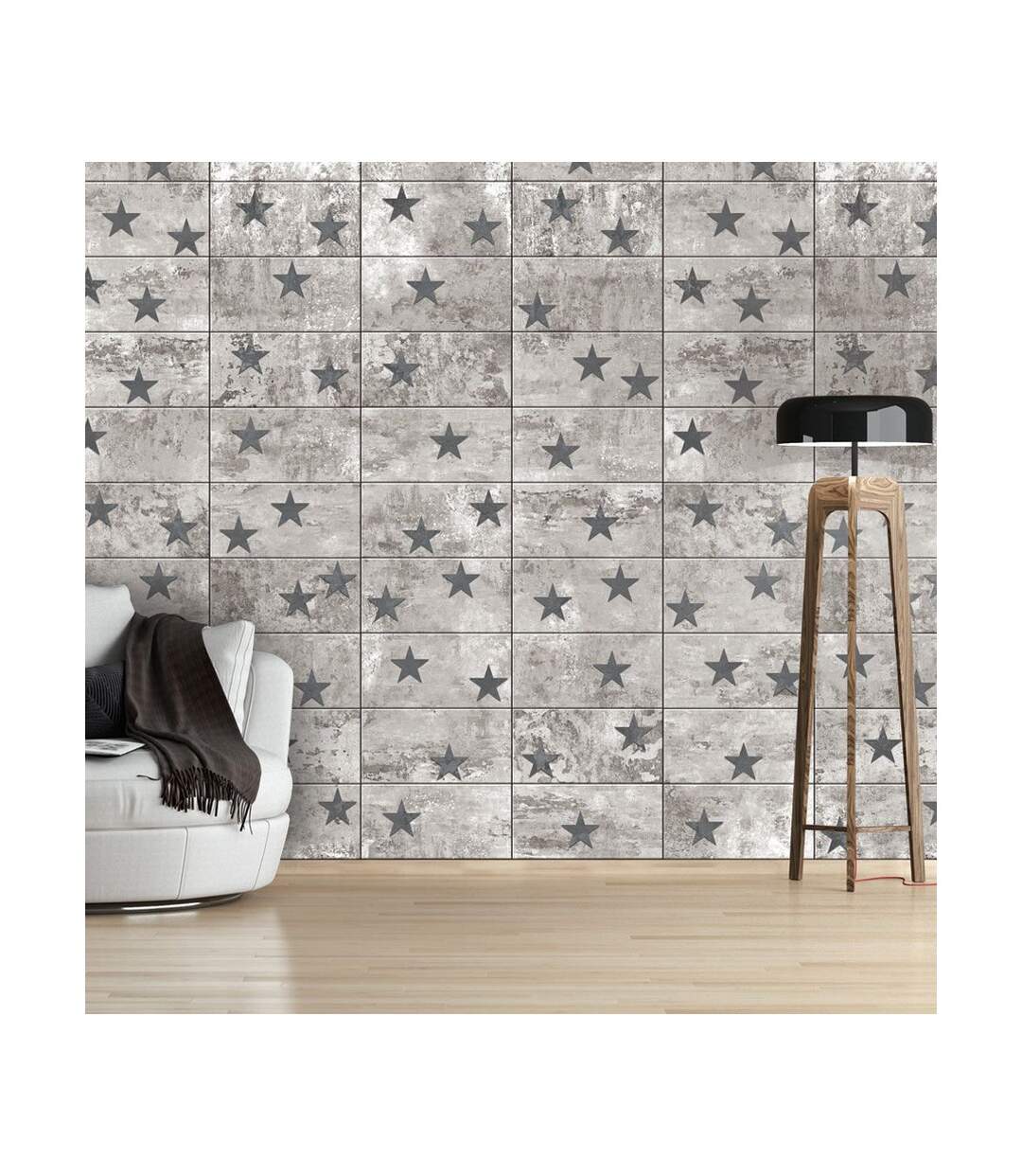 Papier Peint Concrete Stars 50x1000cm-1