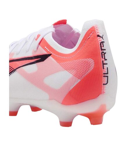 Mens Ultra 5 Match Firm Ground Football Boots White Red Puma