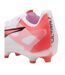 Mens Ultra 5 Match Firm Ground Football Boots White Red Puma-2