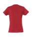 Womens/ladies Plain T-shirt Red Clique-2
