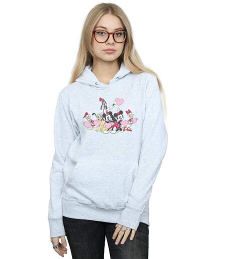 Disney - Sweat à capuche MICKEY MOUSE LOVE FRIENDS - Femme (Gris chiné) - UTBI11149