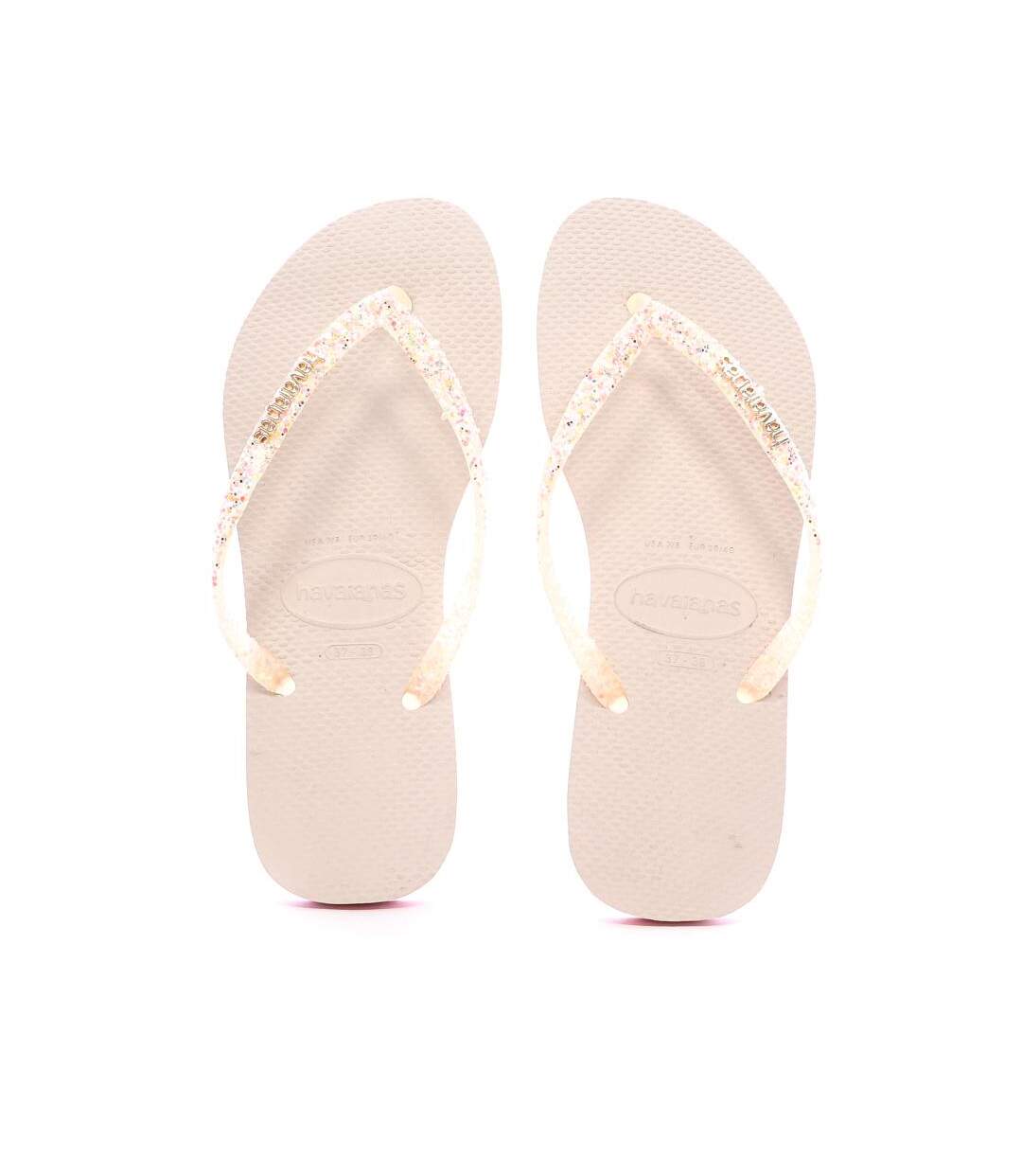 Tongs roses paillettes femme havaianas hav slim glitter flourish - 35/36-3