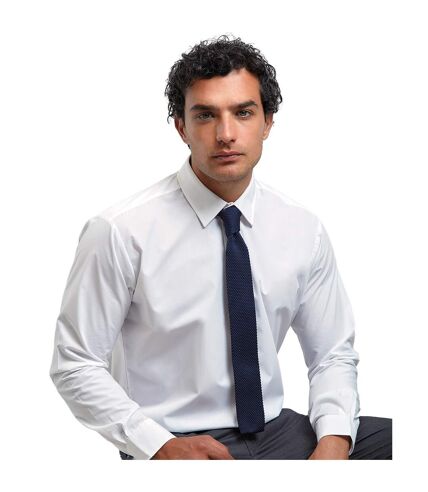 Premier Unisex Adult Slim Knitted Tie (Navy) (One Size)