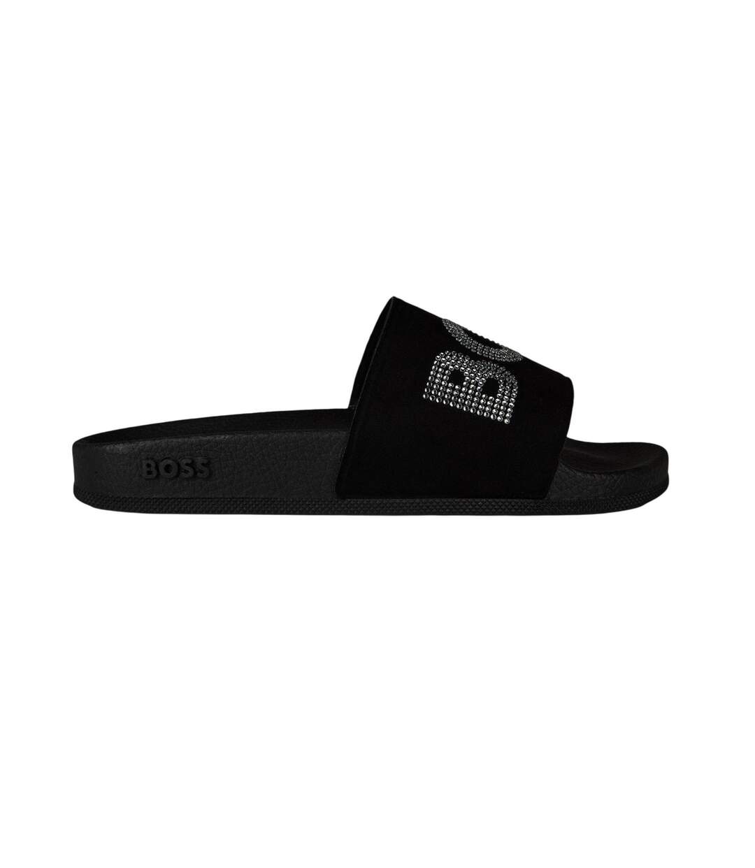 Claquettes Piscine Motif/style Strass Femme Noir Boss-3