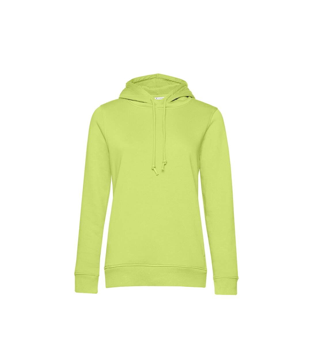 Womens/ladies organic hoodie lime green B&C