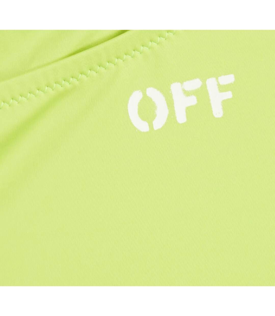 Ensemble Maillot De Bain 2 Pièces Motif/style Logo Femme Jaune Vif Off White-4