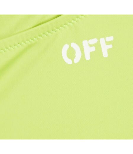 Ensemble Maillot De Bain 2 Pièces Motif/style Logo Femme Jaune Vif Off White