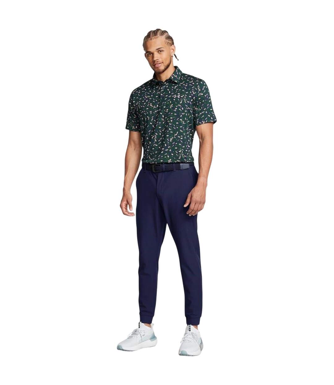 Mens Playoff Performance Polo Shirt Blue Under Armour-1