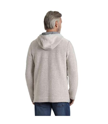 Mens bakersfield macaroni button neck hoodie ecru Weird Fish