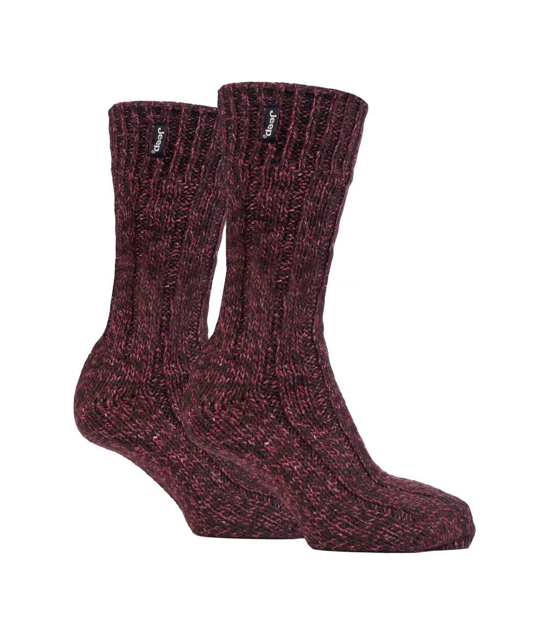 1 Pack Men's Ribbed Wool Hiking Socks | Knit Design Padded Boot Socks-1