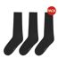 Lot De 3  Chaussettes Officiel Motif/style Uni Homme Noir Firetrap-1