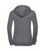 Womens/ladies authentic full zip hoodie convoy grey Russell