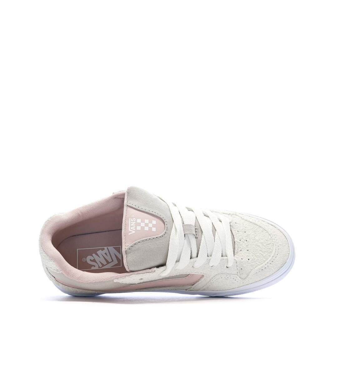 Baskets blanches/rose pale/grises femme vans caldrone-4