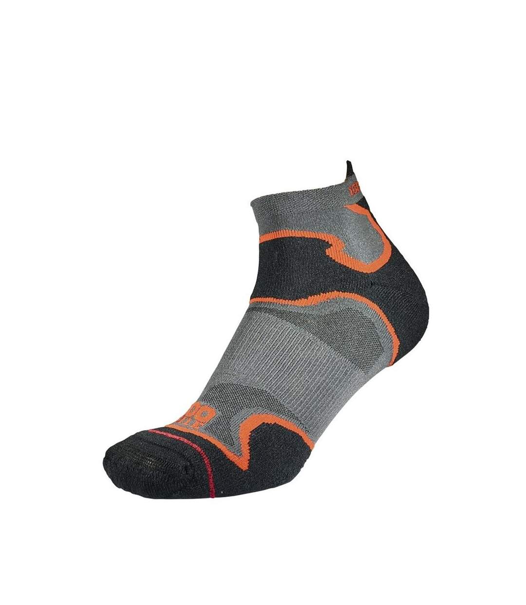 Mens Fusion Ankle Socks Black Orange 1000 Mile-1