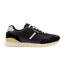 Mens Draydon Logo Suede Low Cut Trainers Black Yellow Kappa-1