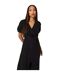 Womens/ladies textured jersey belt midi dress black Debenhams