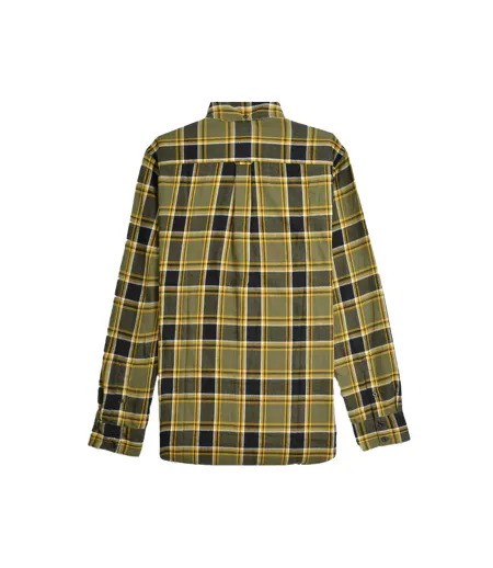 Chemise Manches Longues Motif/style À Carreaux Homme Vert Kaki Noir Jaune Or Lambretta