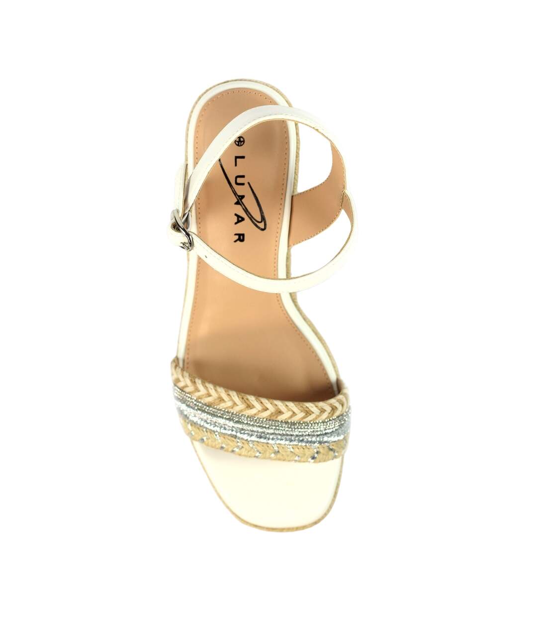 Sandales à talons compensés amanda femme blanc Lunar-4